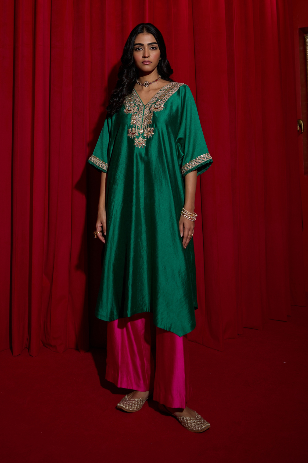 Haryali Banni Kaftan