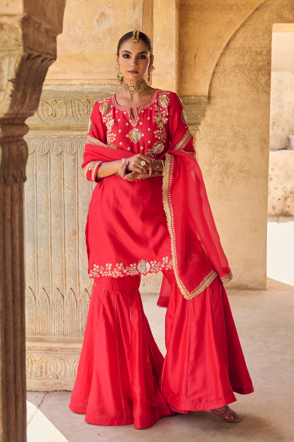Sindoori Sharara Set