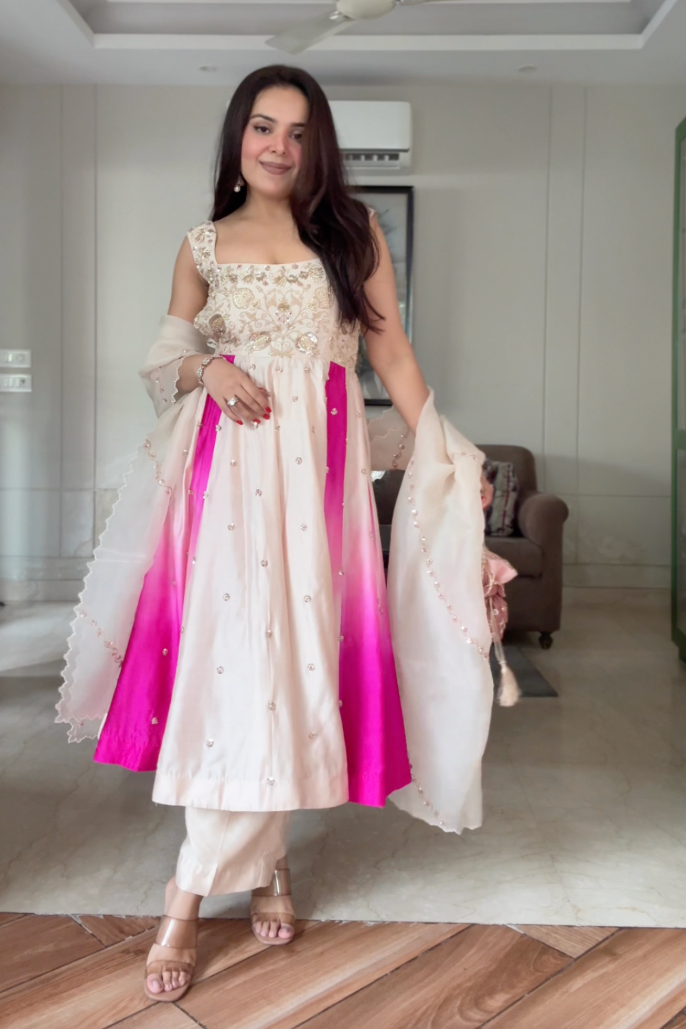Danika Goyal in our Gul-Mohar Anarkali Set
