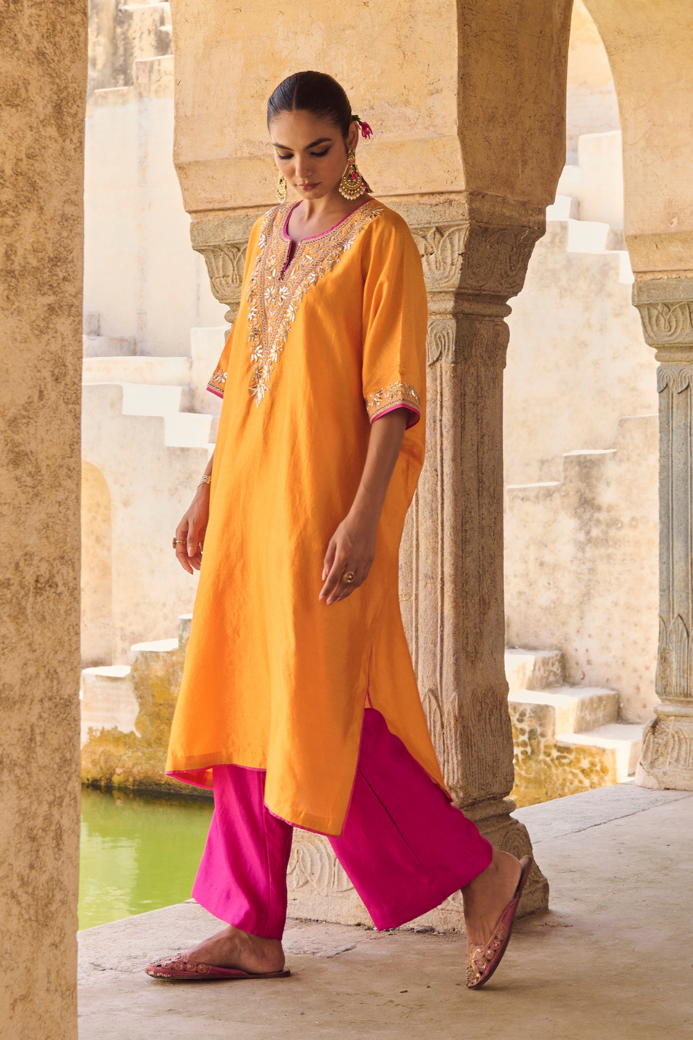 Kesari Kaftan Set